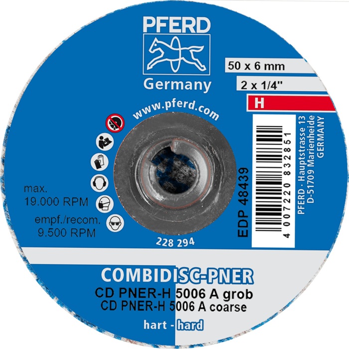 8000435892 - Detailbild5_Vliesronde CD PNER-W 5006 A G D.50mm K.G (grob) B.6mm H (hart) 19100min-¹ PFERD