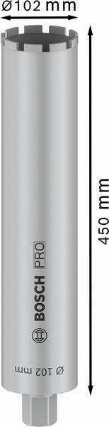 8000461592 - Detailbild_Diamantbohrkrone PRO Arbeits-L.450mm D.102mm 9Segmente BOSCH