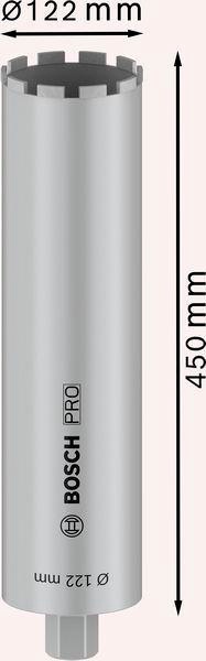 8000461593 - Detailbild4_Diamantbohrkrone PRO Arbeits-L.450mm D.122mm 10Segmente BOSCH