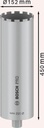 8000461595 - Detailbild5_Diamantbohrkrone PRO Arbeits-L.450mm D.152mm 12Segmente BOSCH