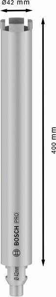 8000461598 - Detailbild_Diamantbohrkrone PRO Arbeits-L.400mm D.42mm 4Segmente BOSCH