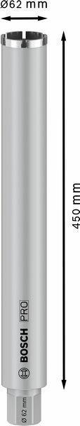 8000461600 - Detailbild3_Diamantbohrkrone PRO Arbeits-L.450mm D.62mm 6Segmente BOSCH