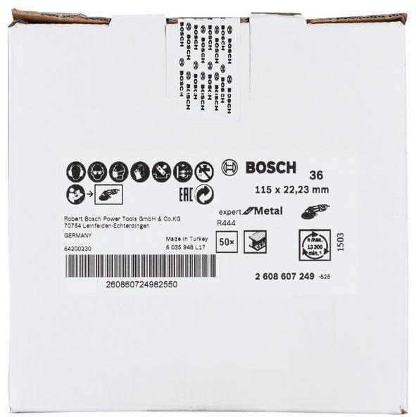 8000461621 - Detailbild3_Fiberschleifscheibe R444 Expert for Metal Scheiben-D.115mm 22,23mm K36 BOSCH