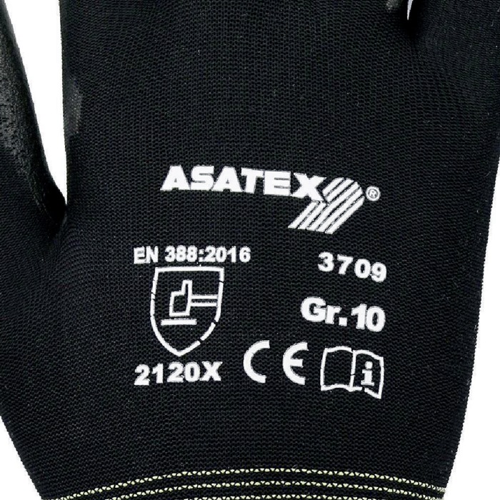 4000371156 - Detailbild_Handschuhe Gr.9 schwarz PA m.Soft-Polyurethan ASATEX