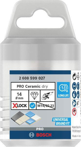 8000500150 - Detailbild5_Diamanttrockenbohrer PRO Ceramic dry Arbeits-L.30mm D.14mm X-LOCK BOSCH