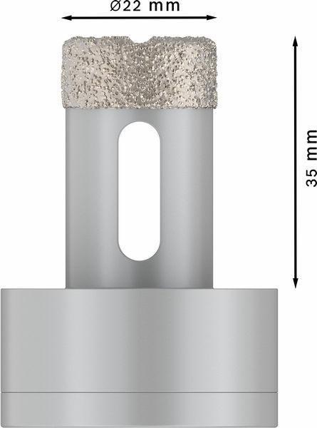 8000500153 - Detailbild4_Diamanttrockenbohrer PRO Ceramic dry Arbeits-L.35mm D.22mm X-LOCK BOSCH
