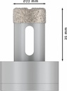 8000500153 - Detailbild4_Diamanttrockenbohrer PRO Ceramic dry Arbeits-L.35mm D.22mm X-LOCK BOSCH