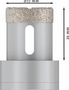 8000500157 - Detailbild_Diamanttrockenbohrer PRO Ceramic dry Arbeits-L.35mm D.32mm X-LOCK BOSCH