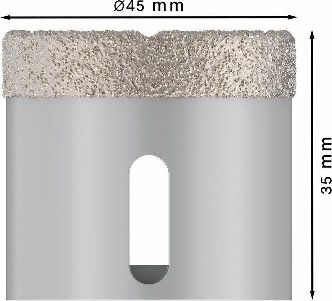 8000500161 - Detailbild_Diamanttrockenbohrer PRO Ceramic dry Arbeits-L.35mm D.45mm X-LOCK BOSCH