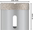 8000500161 - Detailbild_Diamanttrockenbohrer PRO Ceramic dry Arbeits-L.35mm D.45mm X-LOCK BOSCH