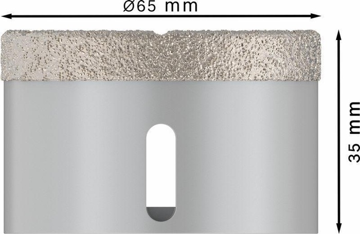 8000500166 - Detailbild5_Diamanttrockenbohrer PRO Ceramic dry Arbeits-L.35mm D.65mm X-LOCK BOSCH