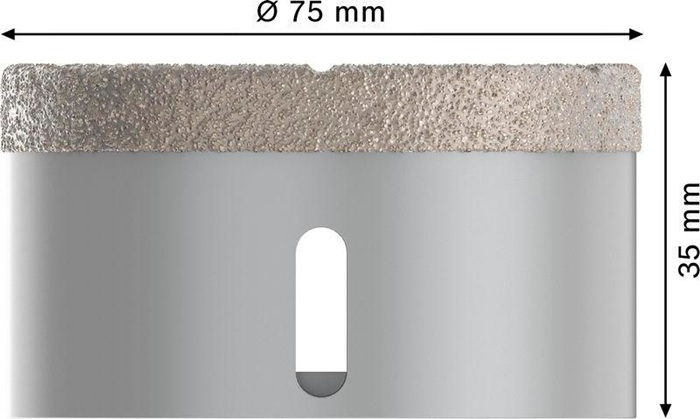 8000500170 - Detailbild4_Diamanttrockenbohrer PRO Ceramic dry Arbeits-L.35mm D.75mm X-LOCK BOSCH