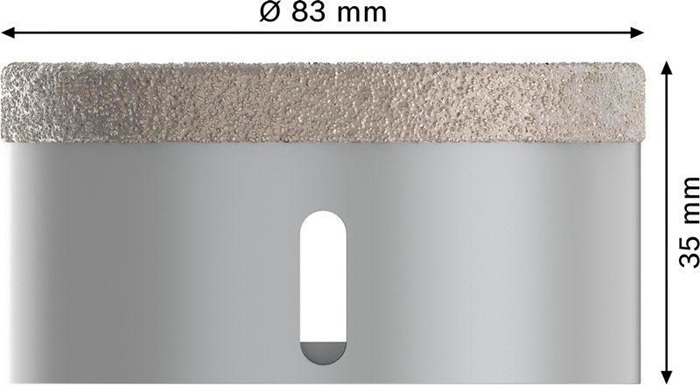8000500172 - Detailbild4_Diamanttrockenbohrer PRO Ceramic dry Arbeits-L.35mm D.83mm X-LOCK BOSCH