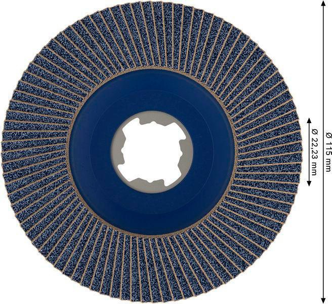 8000500184 - Detailbild4_Fächerschleifscheibe PRO X571 D.115mm Körnung 80 gerade X-LOCK BOSCH