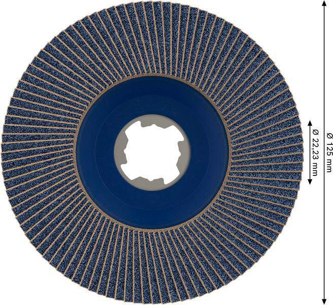8000500185 - Detailbild4_Fächerschleifscheibe PRO X571 D.125mm Körnung 120 gerade X-LOCK BOSCH