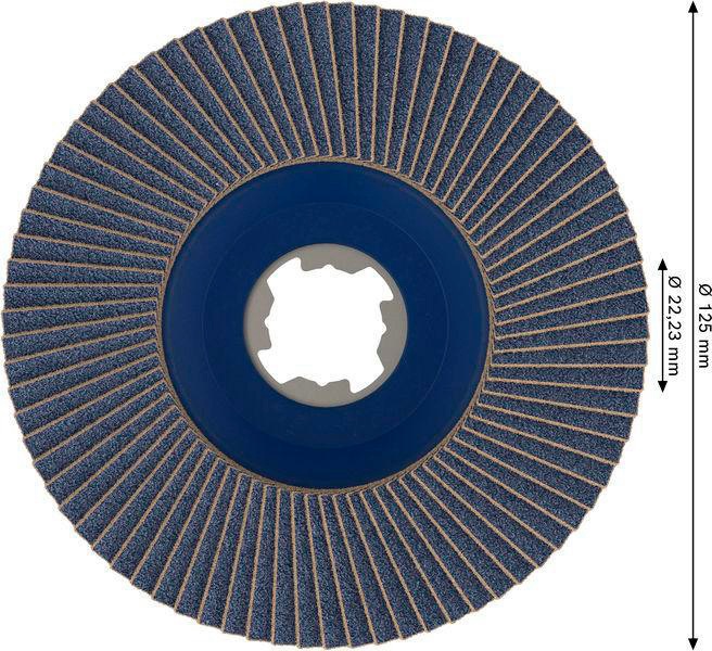 8000500186 - Detailbild4_Fächerschleifscheibe PRO X571 D.125mm Körnung 40 gerade X-LOCK BOSCH