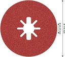 8000500198 - Detailbild_Fiberscheibe PRO R780 D.115mm Körnung 100 Sternloch X-LOCK BOSCH
