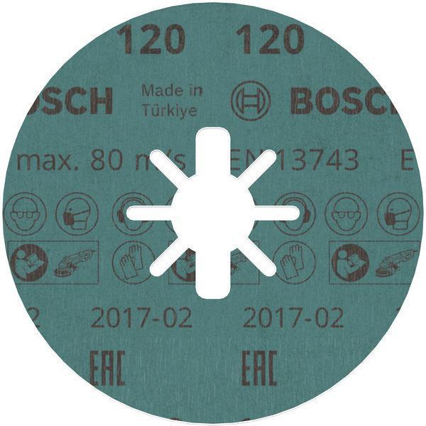 8000500199 - Detailbild_Fiberscheibe PRO R780 D.115mm Körnung 120 Sternloch X-LOCK BOSCH