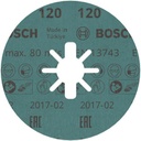 8000500199 - Detailbild_Fiberscheibe PRO R780 D.115mm Körnung 120 Sternloch X-LOCK BOSCH