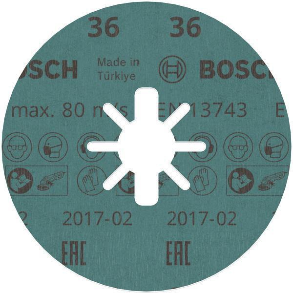 8000500200 - Detailbild_Fiberscheibe PRO R780 D.115mm Körnung 36 Sternloch X-LOCK BOSCH