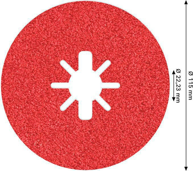 8000500201 - Detailbild4_Fiberscheibe PRO R780 D.115mm Körnung 50 Sternloch X-LOCK BOSCH
