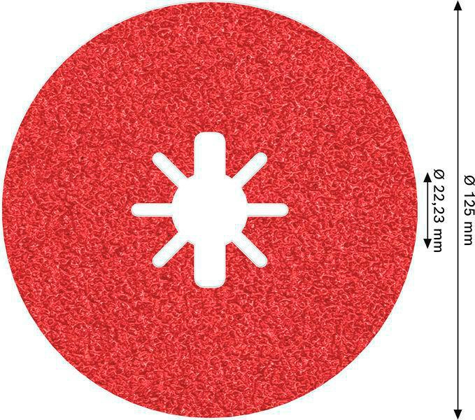 8000500206 - Detailbild_Fiberscheibe PRO R780 D.125mm Körnung 36 Sternloch X-LOCK BOSCH