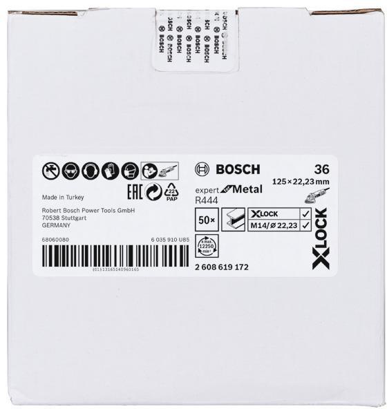 8000500219 - Detailbild_Fiberschleifscheibe X-LOCK R444 Expert for Metal D.125mm Körnung 36 BOSCH