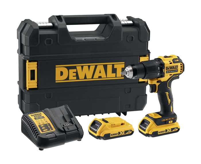 8000504071 - Detailbild_Akku-Schlagbohrschrauber DCD709D2T 18V 2Ah 1,5-13mm DEWALT