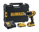 8000504071 - Detailbild_Akku-Schlagbohrschrauber DCD709D2T 18V 2Ah 1,5-13mm DEWALT