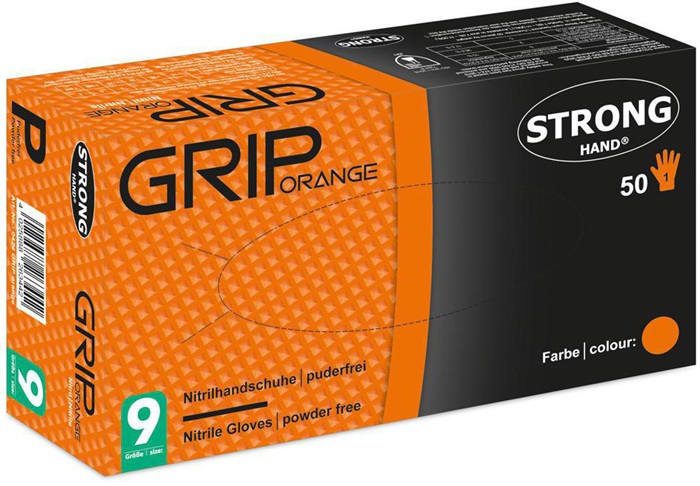 4000371938 - Detailbild_Einw.-Handsch.Grip Orange Gr.8 orange Nitril 50 St./Box