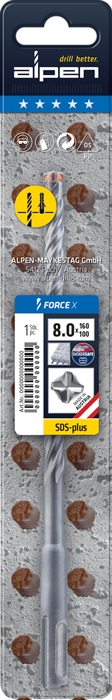 8000594647 - Detailbild_Hammerbohrer Force X D.5,5mm Arbeits-L.100mm L.160mm SDS-plus ALPEN