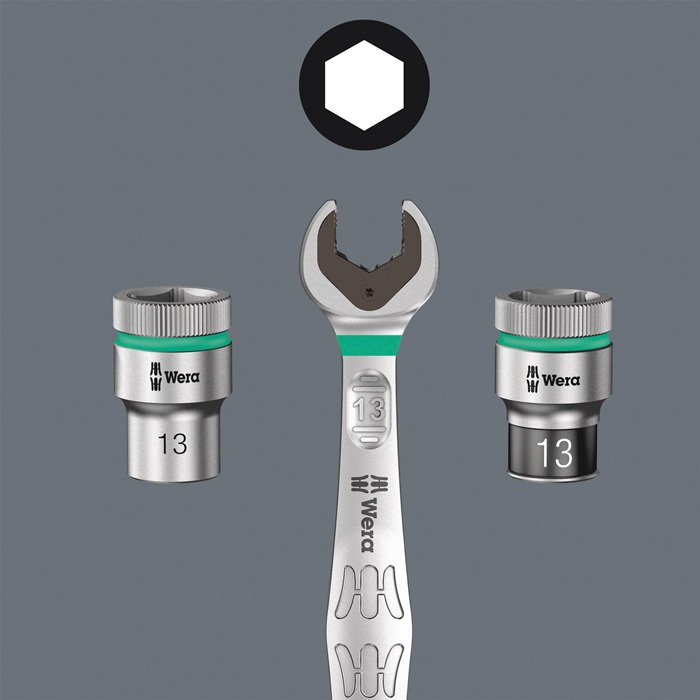 8000600042 - Detailbild3_Steckschlüsseleinsatz 8790 HMA Deep Außen-6-kant SW9mm 4-kant 1/4Zoll CrV L.50mm