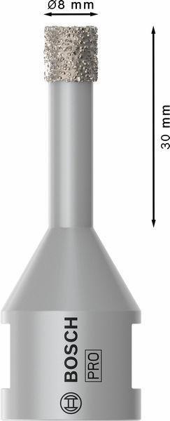 8000602844 - Detailbild4_Diamanttrockenbohrer PRO Ceramic dry Arbeits-L.30mm D.8mm BOSCH