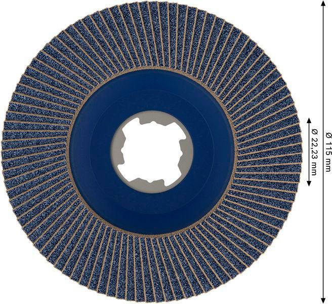 8000602863 - Detailbild_Fächerschleifscheibe PRO X571 D.115mm K80 gewinkelt X-LOCK BOSCH