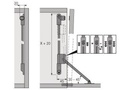 8000609151 - Detailbild_Klappenhalter Klassik D m.Magnet-Zuhaltung STA vern.re.L.290mm HETTICH