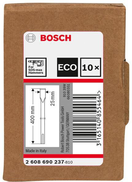 8000654188 - Detailbild4_Flachmeißel SDS-max L.400mm Schneiden-B.25mm 10er Pack BOSCH
