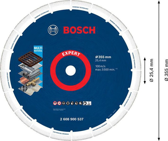 8000654192 - Detailbild5_Diamanttrennscheibe D.355mm Bohrungs-D.25,4mm f.Metall BOSCH