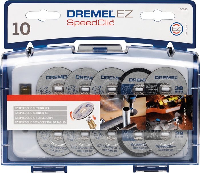 8000793921 - Detailbild_Trennscheiben-Set DREMEL® EZSpeedClic 11tlg. m.Spanndorn BOSCH