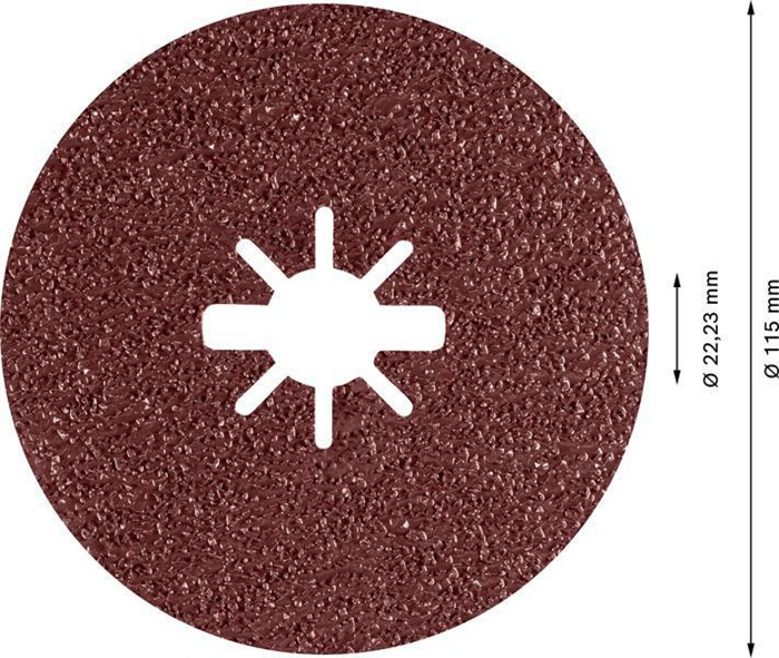 8000859471 - Detailbild5_Fiberscheibe EXPERT R781 Prisma Ceramic D.115mm Körnung 36 X-LOCK 5 St. BOSCH
