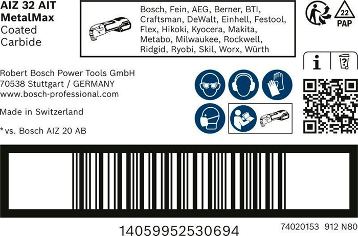8000859503 - Detailbild_Tauchsägeblatt EXPERT MetalMax AIZ 32 AIT B.32mm Eintauch-T.40mm Carbide BOSCH