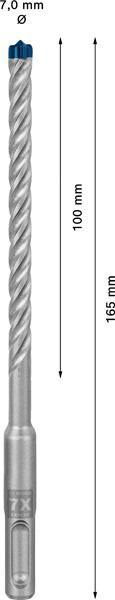 8000859539 - Detailbild_Hammerbohrer Expert SDS plus-7X D.7mm Arbeits-L.100mm L.165mm BOSCH