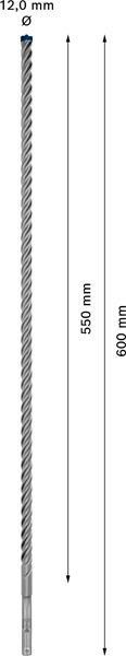 8000859550 - Detailbild4_Hammerbohrer Expert SDS plus-7X D.12mm Arbeits-L.550 L.600mm BOSCH