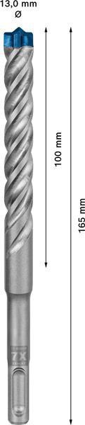 8000859552 - Detailbild3_Hammerbohrer Expert SDS plus-7X D.13mm Arbeits-L.100mm L.165mm BOSCH