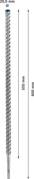 8000859563 - Detailbild5_Hammerbohrer Expert SDS plus-7X D.20mm Arbeits-L.550 L.600mm BOSCH