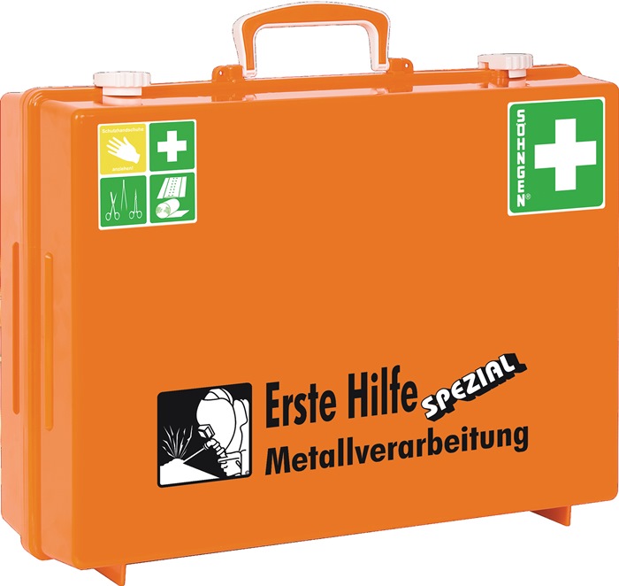 4000386032 - Detailbild_Erste Hilfe Koffer Beruf SPEZIAL Metallverarbeitung B400xH300xT150ca.mm orange