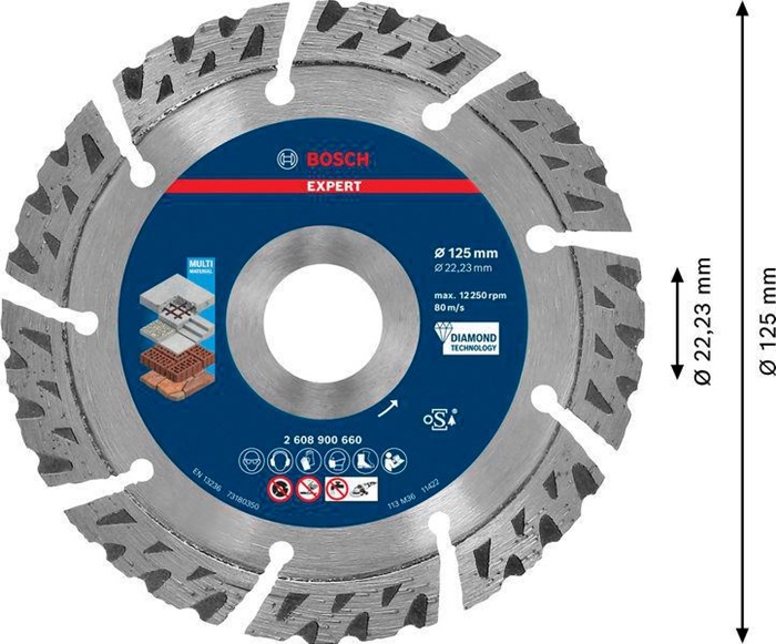 8000859736 - Detailbild2_Diamanttrennscheibe EXPERT MultiMaterial D.125mm 22,23mm Schnitt-B.2,2mm BOSCH