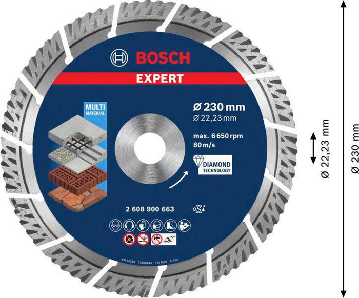 8000859739 - Detailbild5_Diamanttrennscheibe EXPERT MultiMaterial D.230mm 22,23mm Schnitt-B.2,4mm BOSCH