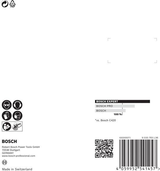 8000859863 - Detailbild_Schleifpapier EXPERT C470 D.125mm Körnung 120 8Löcher f.Exzenterschl.5 St. BOSCH