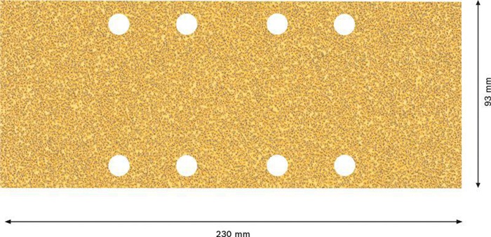 8000859889 - Detailbild5_Schleifpapier EXPERT C470 Abm.93x230mm Körnung 40 8Löcher 10 St. BOSCH