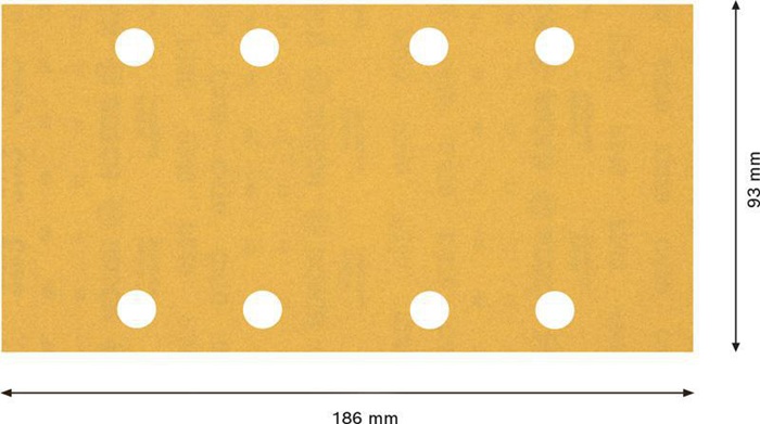 8000859914 - Detailbild_Schleifpapier EXPERT C470 Abm.93x186mm Körnung 240 8Löcher 10 St. BOSCH